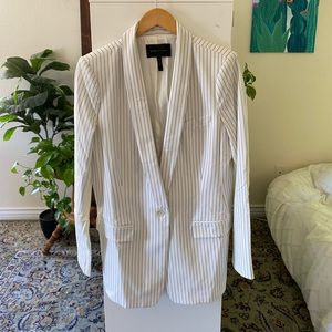 BCBGMAXAZRIA White pinstripe Blazer jacket